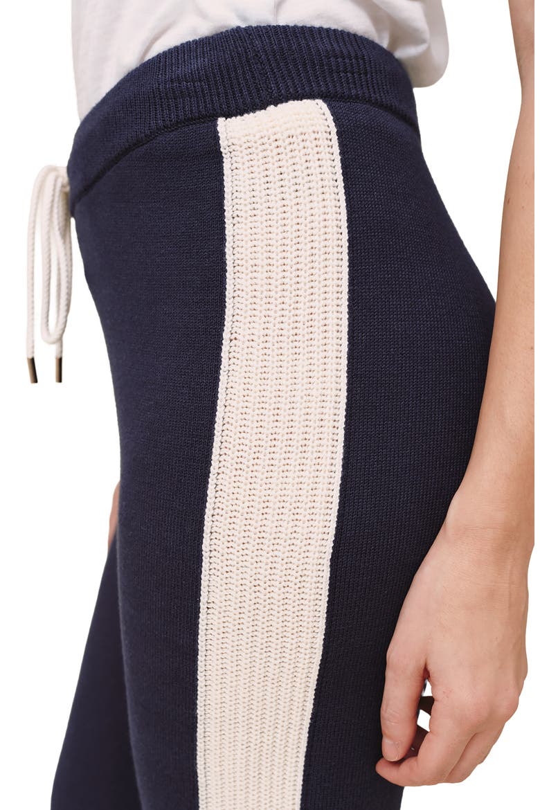 Contrast Stripe Knit Joggers, Alternate, color, MIDNIGHT FROST