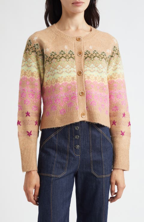 Millie Fair Isle Stud Cardigan