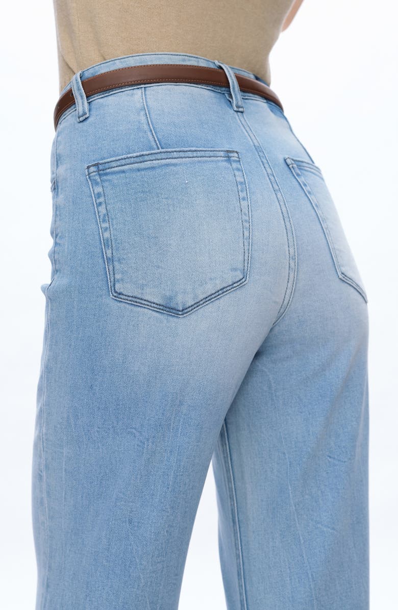 Bayeas Super High Waist Wide Leg Jeans, Alternate, color, Light Blue