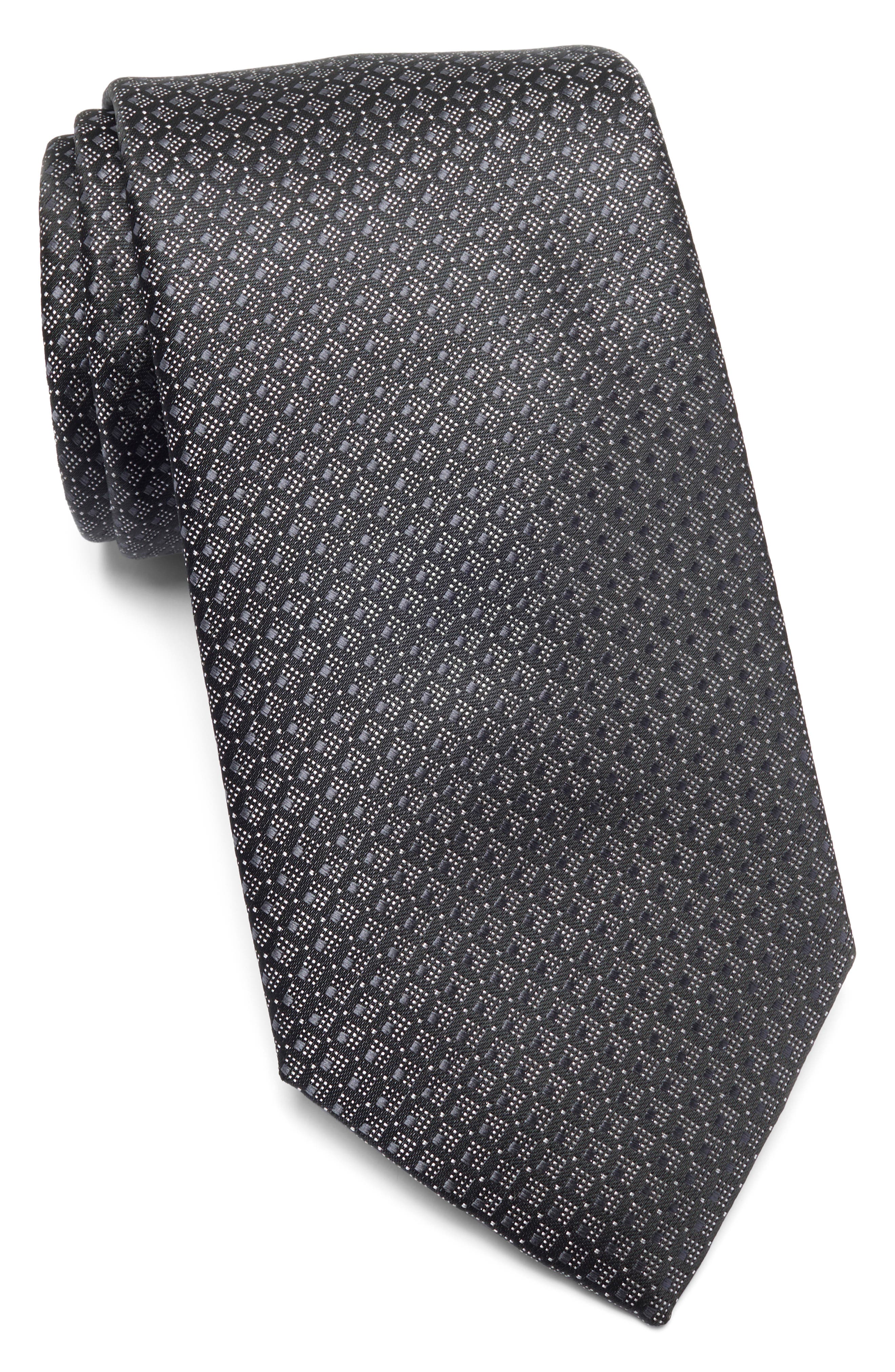 NORDSTROM RACK Mercer Grid Cotton Tie