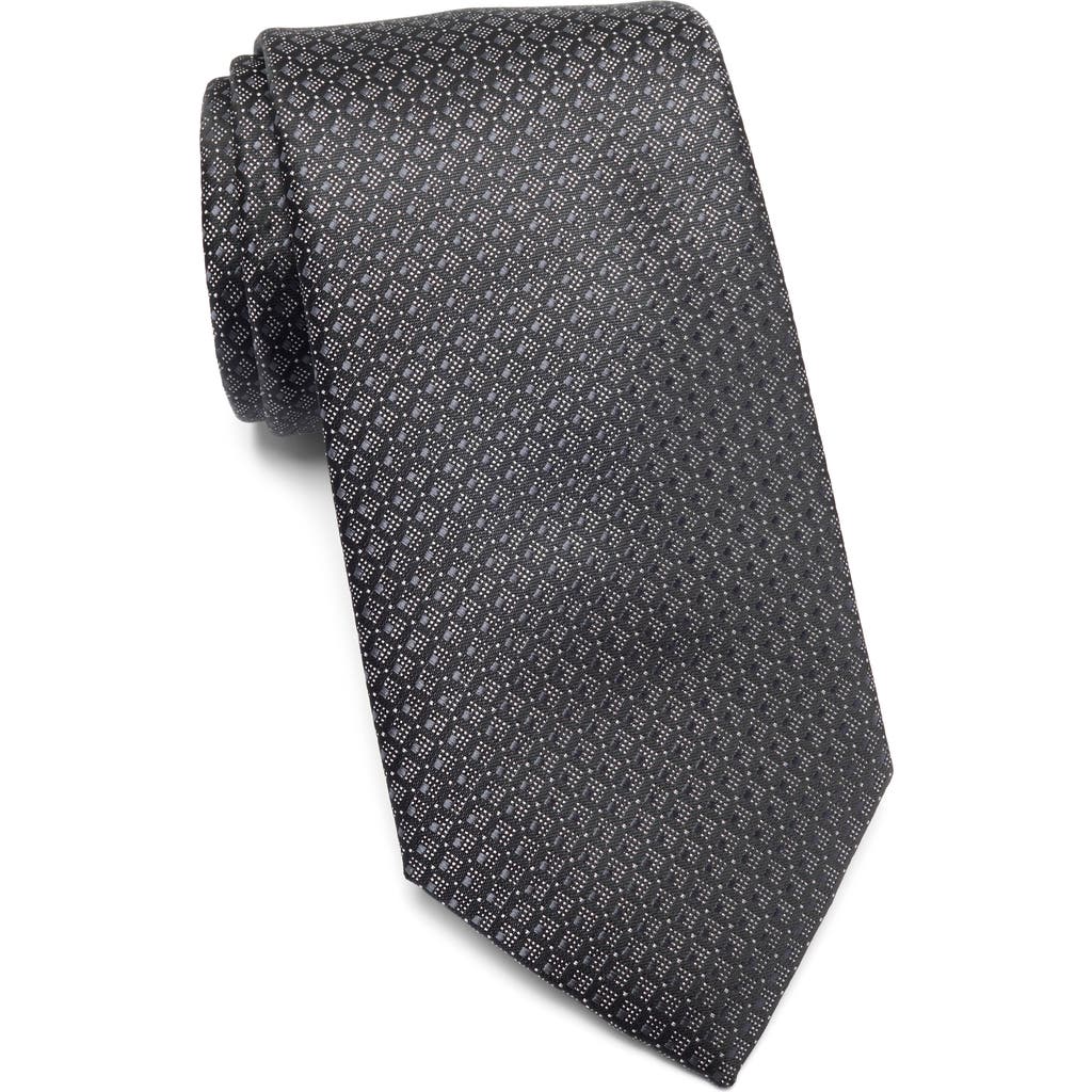 Nordstrom Rack Mercer Grid Cotton Tie In Black