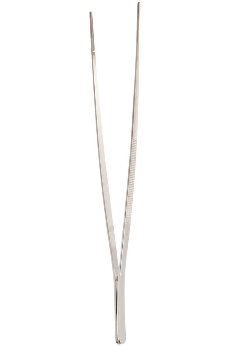 18/10 Stainless Steel Inch Tweezer Tongs, 8.75-Inch, Main, color, Silver