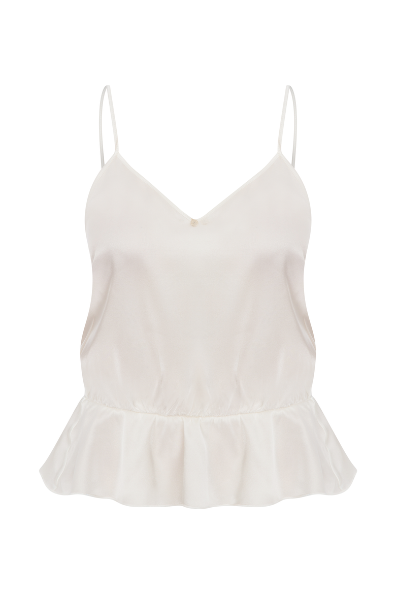 Silk Frilled Bridal Set, Main, color, White