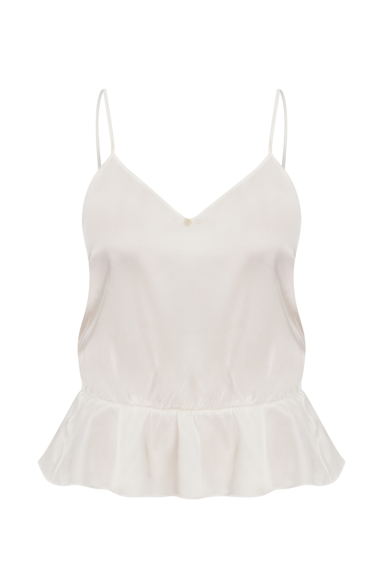 House Of Silk Silk Frilled Bridal Set, Main, color, White