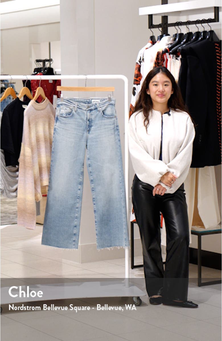 Saige Raw Hem Mid Rise Ankle Wide Leg Jeans, sales video thumbnail