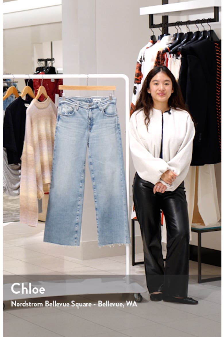 Saige Raw Hem Mid Rise Ankle Wide Leg Jeans video