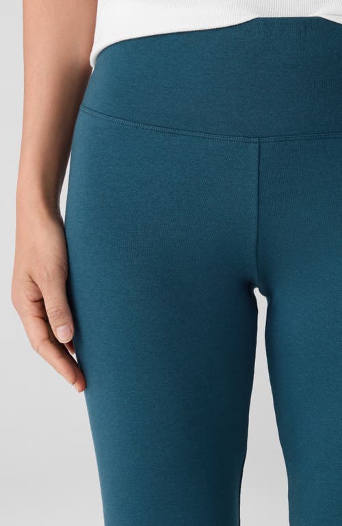 Eileen Fisher High Waist Ankle Leggings In Green
