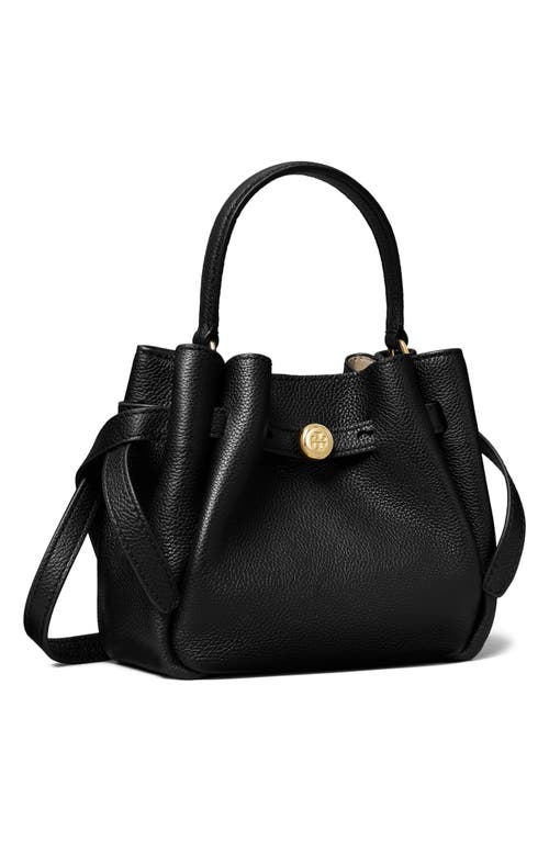Tory Burch Mini Romy Suede Bucket Bag In Black