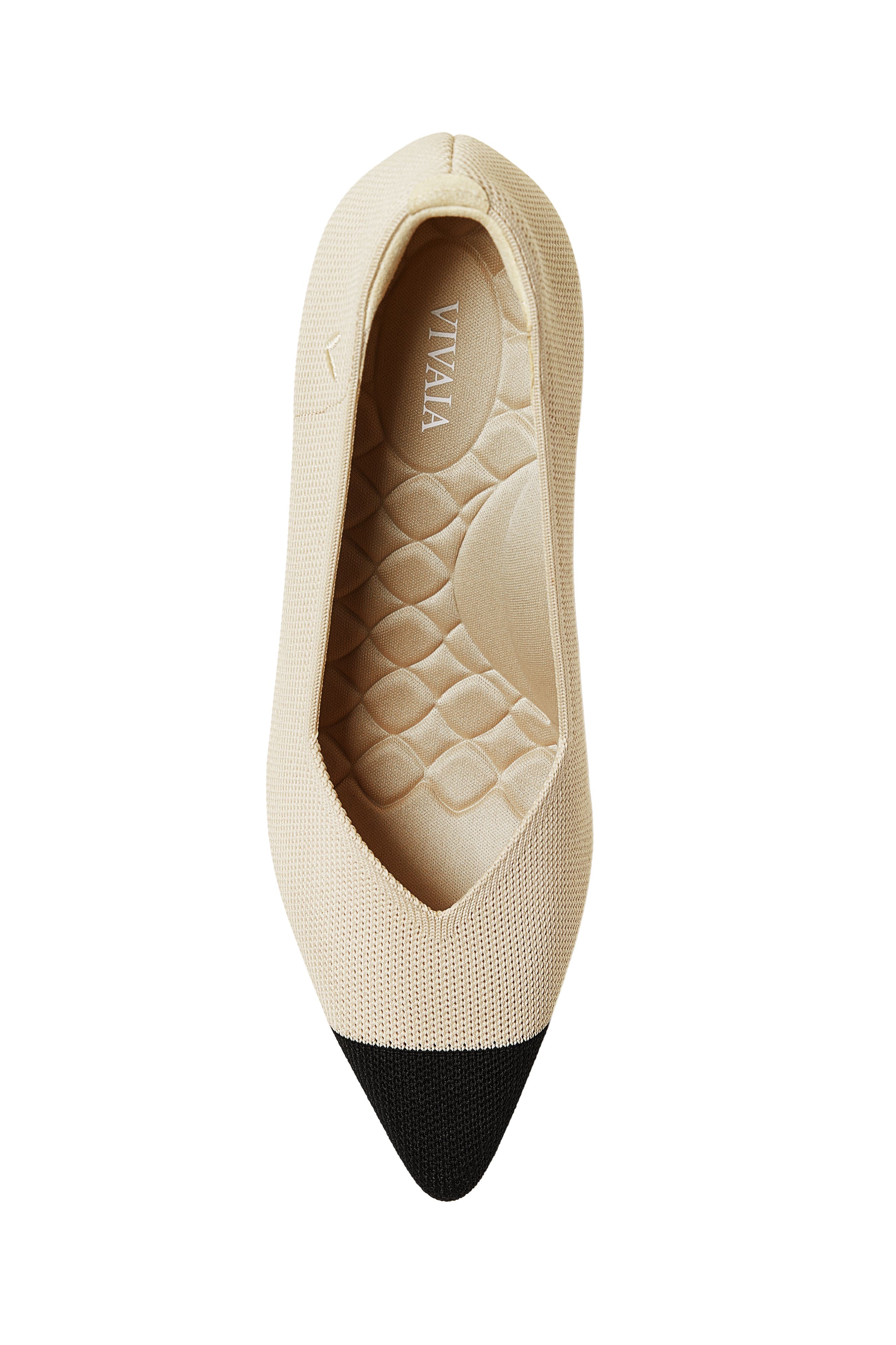 Anna Pointed Toe Mid Heels, Alternate, color, Cream Ivory/Black