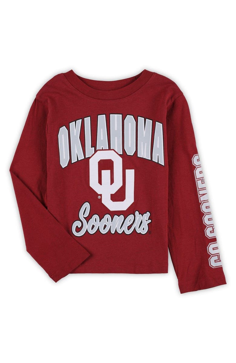 Outerstuff Preschool Crimson/Heather Gray Oklahoma Sooners Game Day T-Shirt Combo Pack, Alternate, color, 