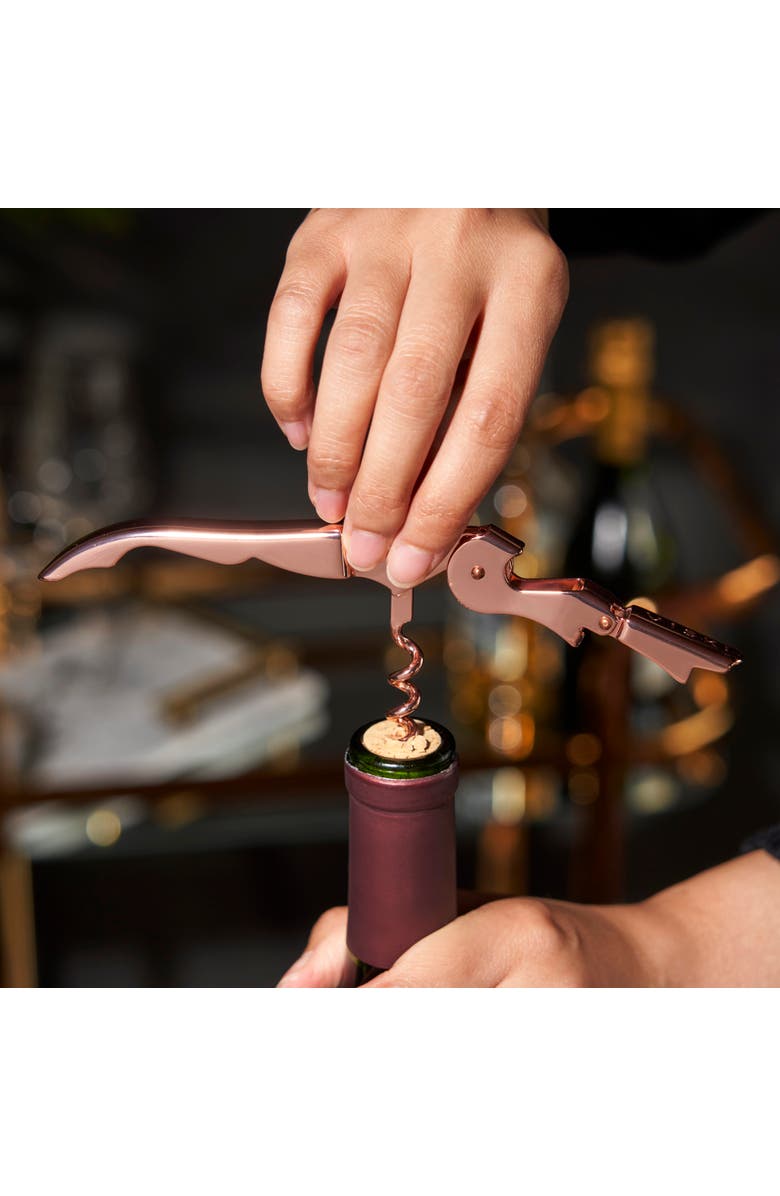 Viski Signature Double Hinged Corkscrew, Alternate, color, Summit