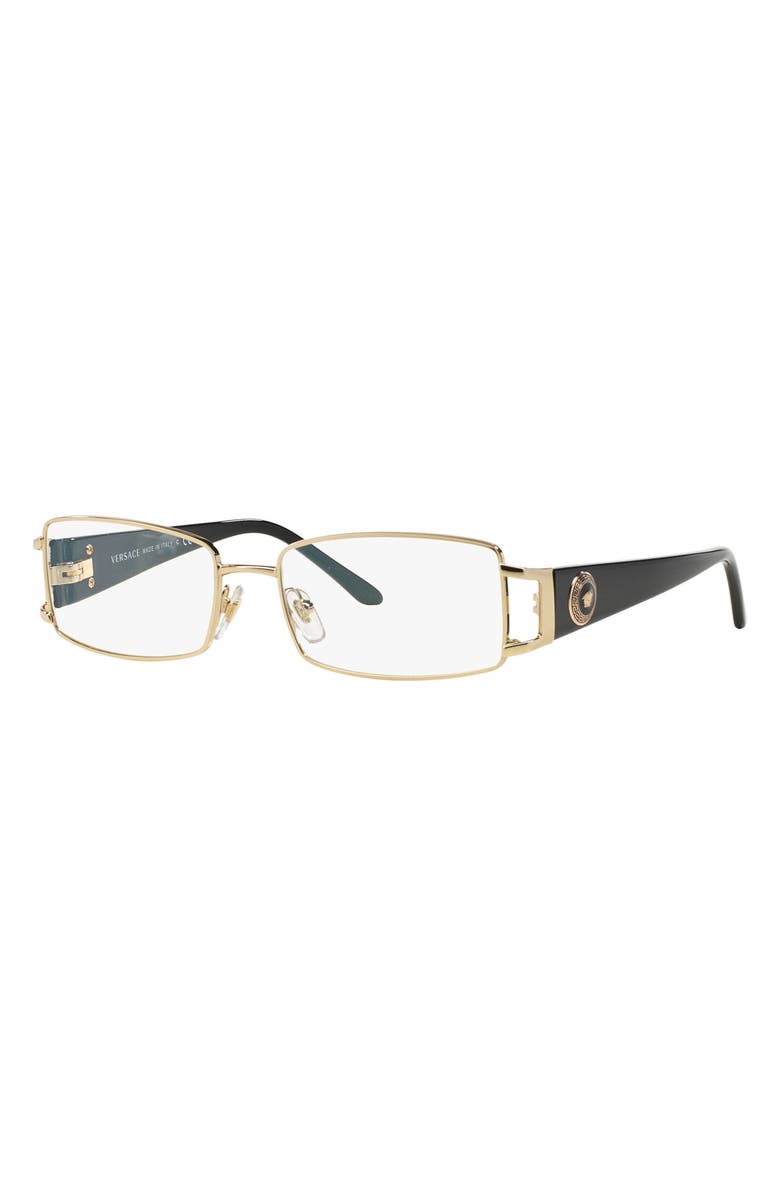 Versace 52mm Rectangle Optical Glasses, Alternate, color, 