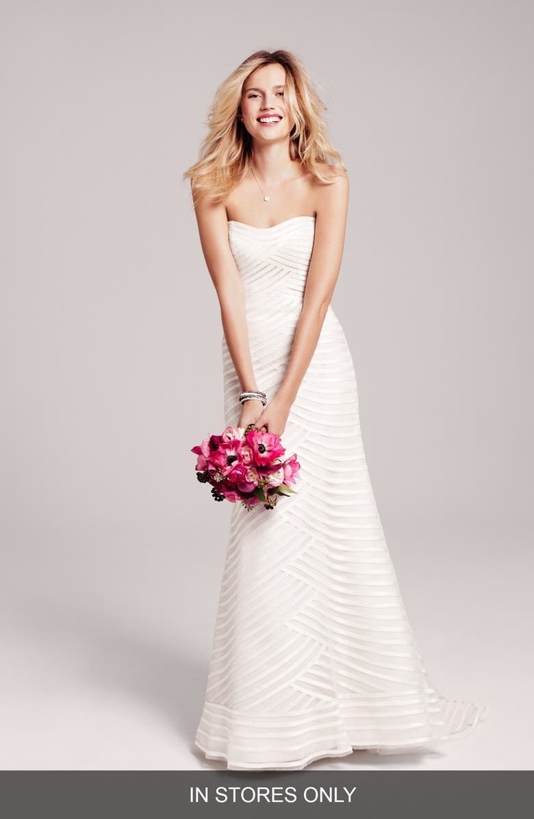 Anne Barge 'Waverly' Silk Taffeta Wedding Dress, Main, color, 