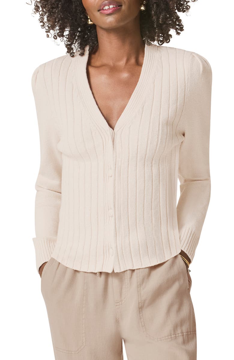 Splendid Jolie Rib Cardigan, Main, color, Moonstone