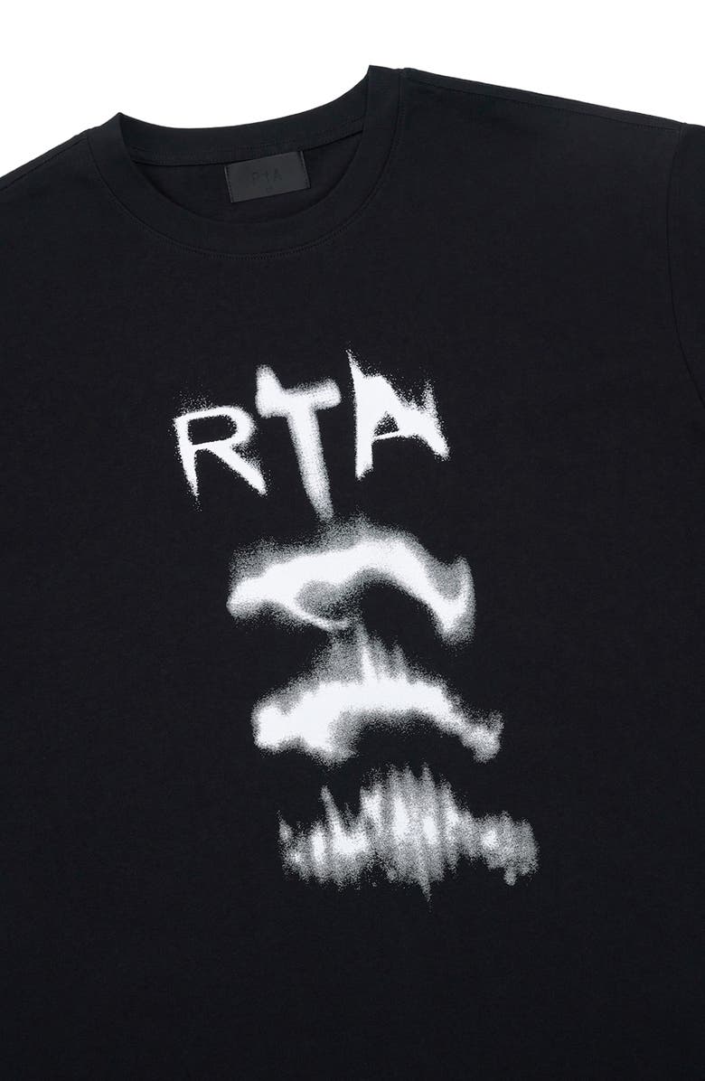 RtA Colin Ascending Logo Oversize Graphic T-Shirt, Alternate, color, Black Ascending Rta