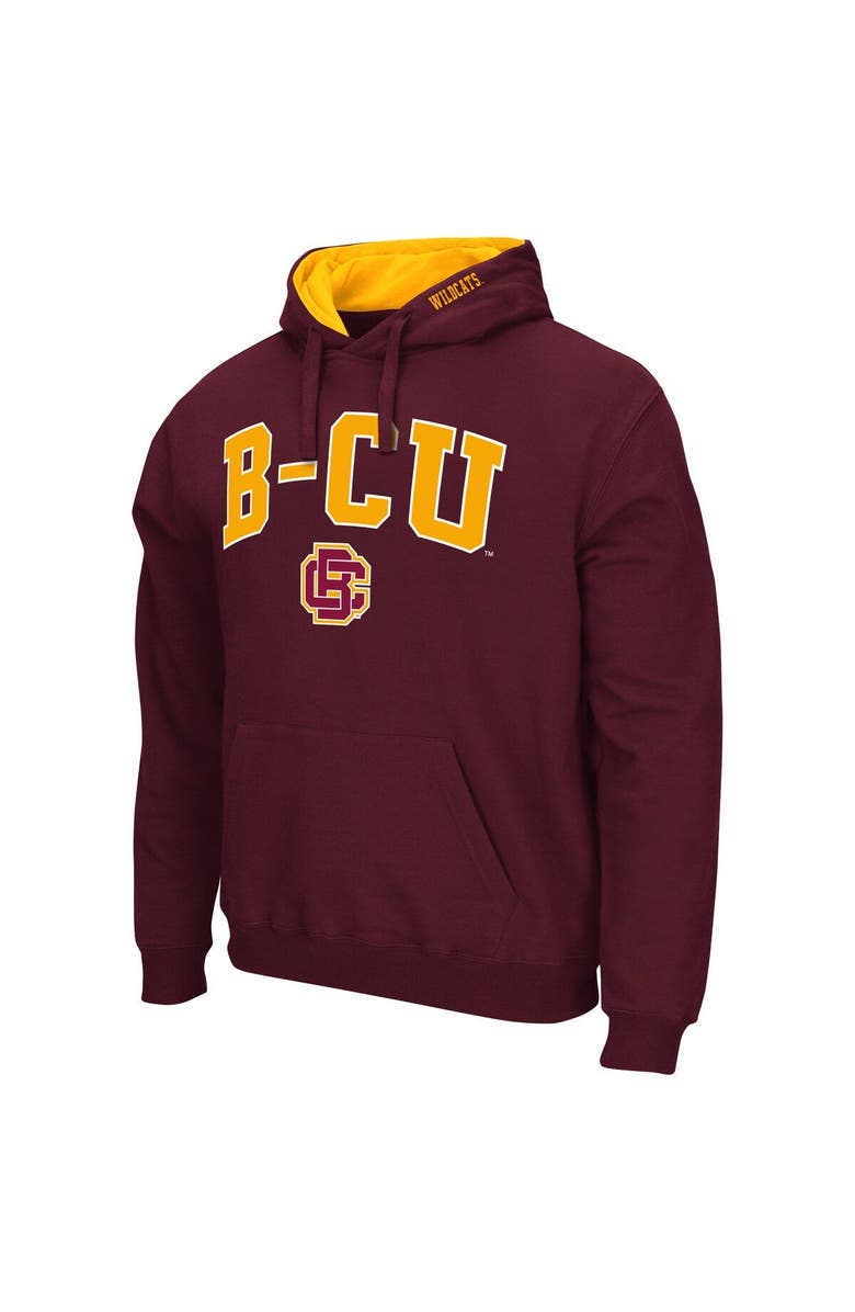 COLOSSEUM Men's Colosseum Maroon Bethune-Cookman Wildcats Arch & Logo 3.0 Pullover Hoodie, Alternate, color, Maroon
