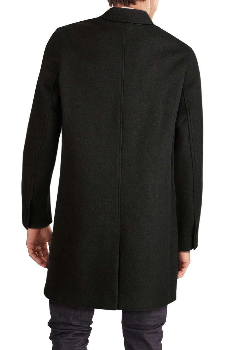 Cole Haan Regular Fit Stretch Wool Coat, Alternate, color, Black