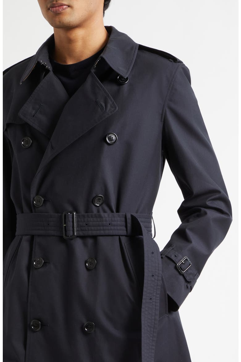 Kensington Heritage Cotton Trench Coat, Alternate, color, MIDNIGHT