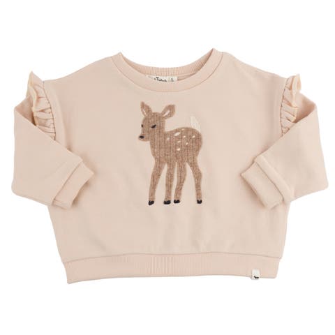 Deer Applique Millie Slouch-Toddler, Little Kid