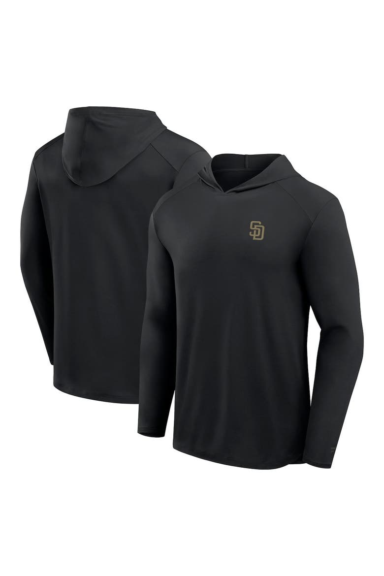 Men's Fanatics Black San Diego Padres Front Office Power Mono Long Sleeve Hoodie T-Shirt, Main, color, Black
