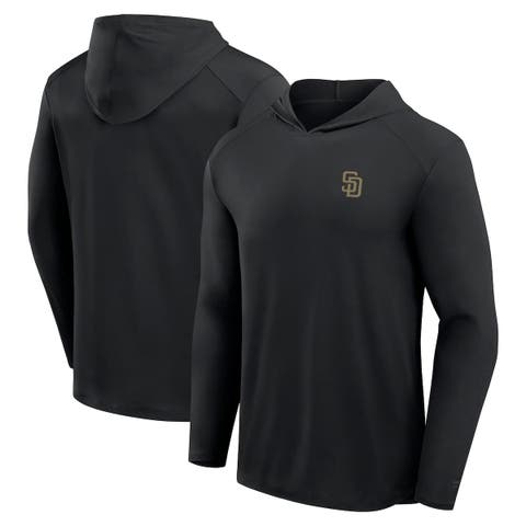 Men's Fanatics Black San Diego Padres Front Office Power Mono Long Sleeve Hoodie T-Shirt