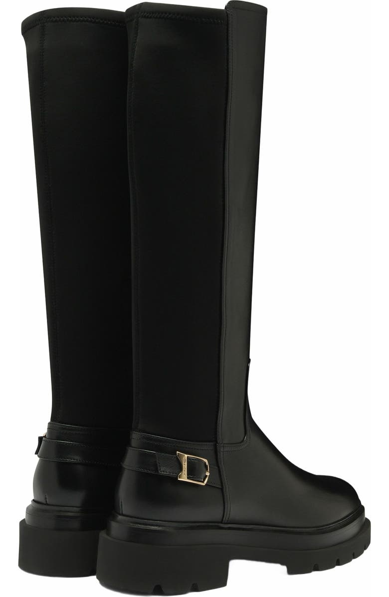 Santoni Women's leather boot, Alternate, color, Black