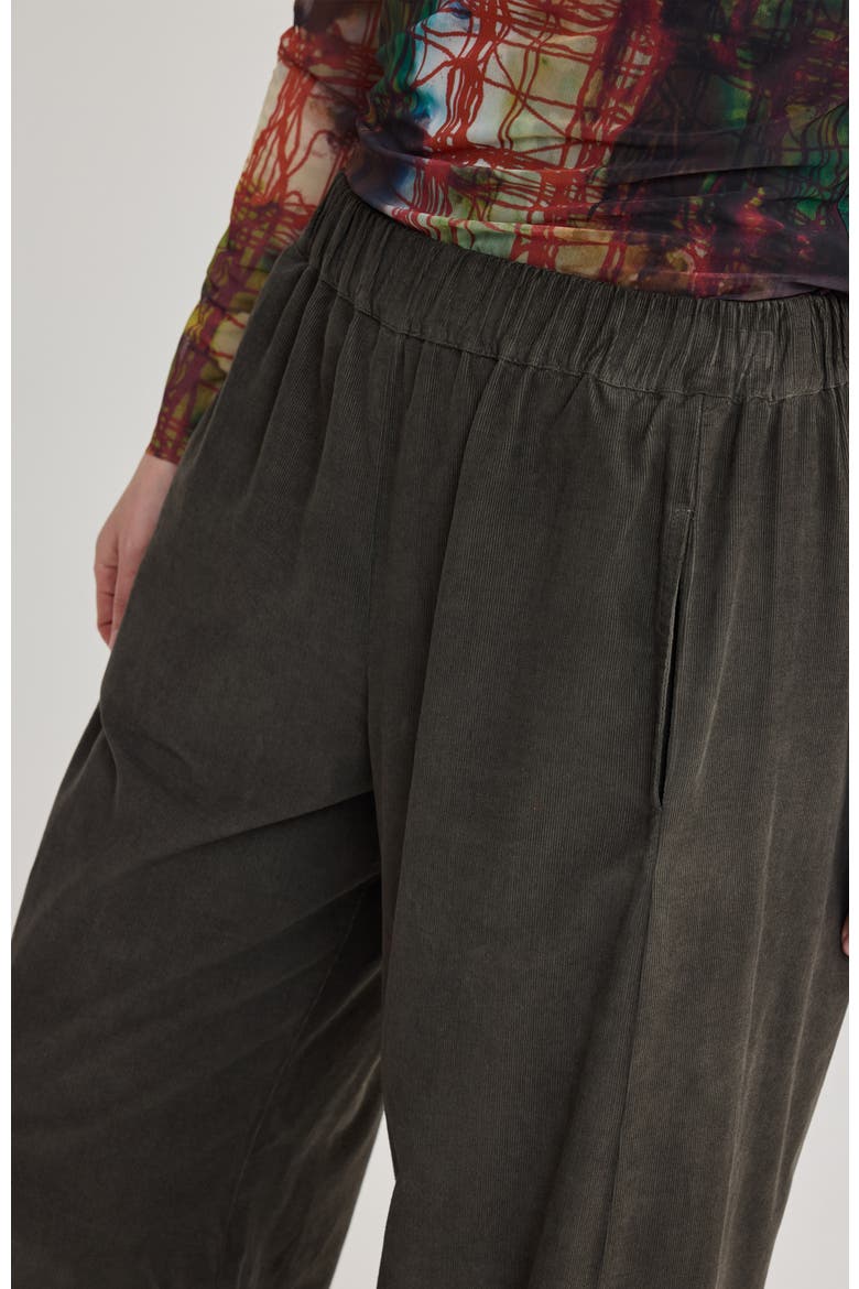 Alice Wide Velvet Pants, Alternate, color, Mocha
