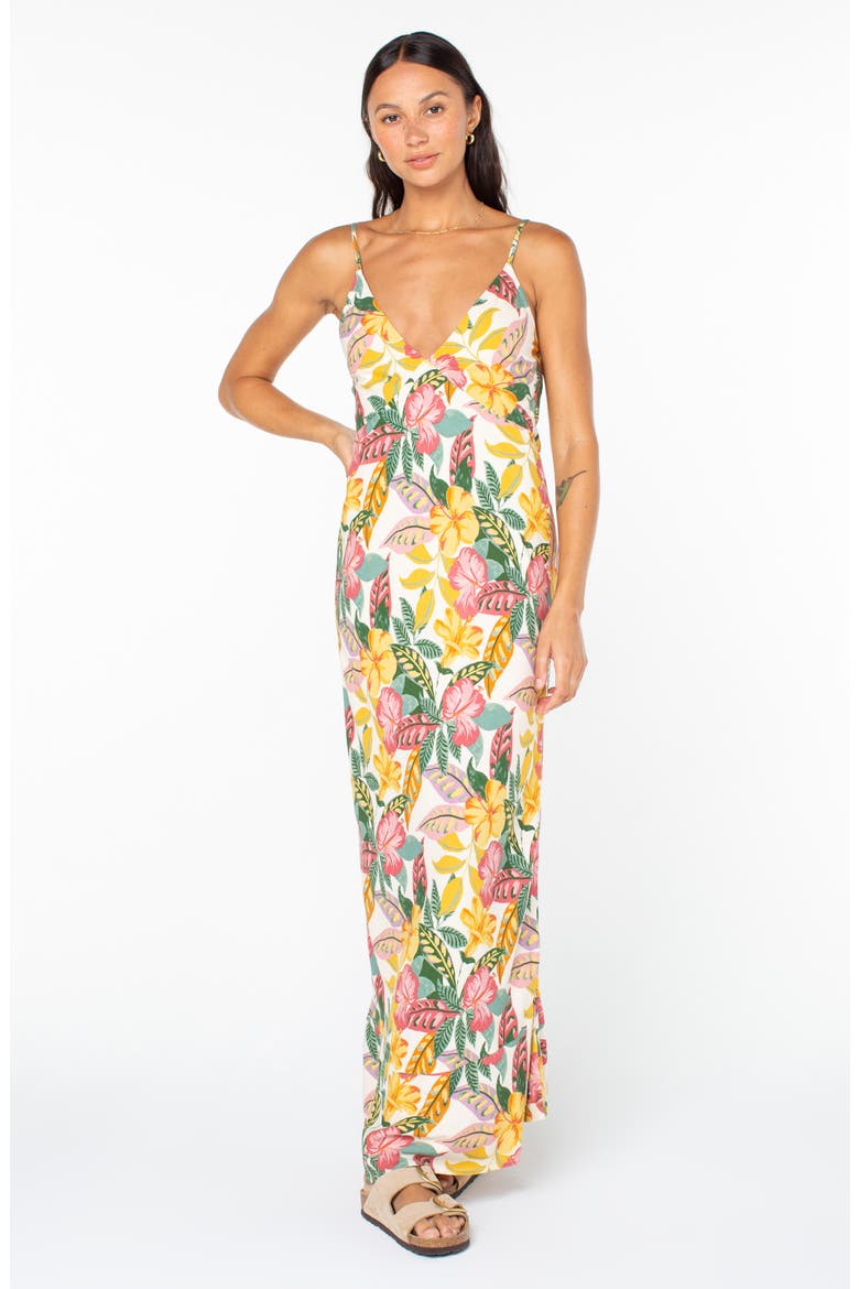 Lost Paradise Floral Maxi Dress, Alternate, color, MULTI YELLOW