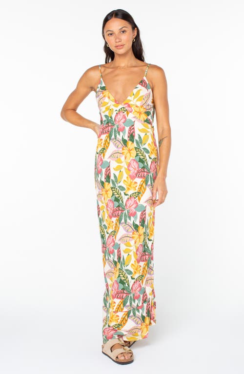 Roxy Lost Paradise Floral Maxi Dress In Multi