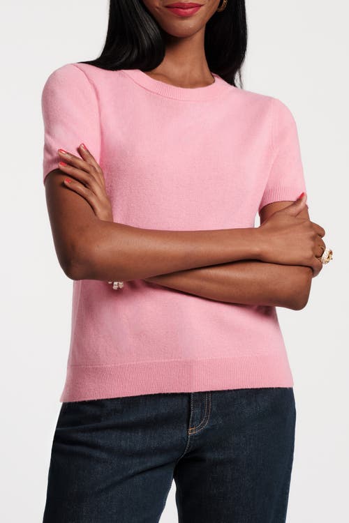 Frances Valentine Jo Knit T Wool/cotton/cashmere Blend In Pink