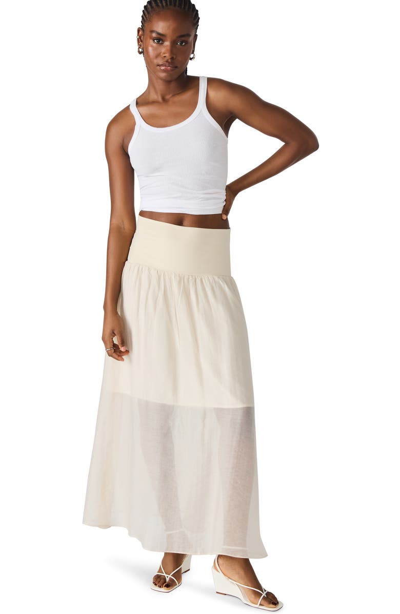 Steve Madden Amaya Maxi Skirt, Alternate, color, Oatmeal