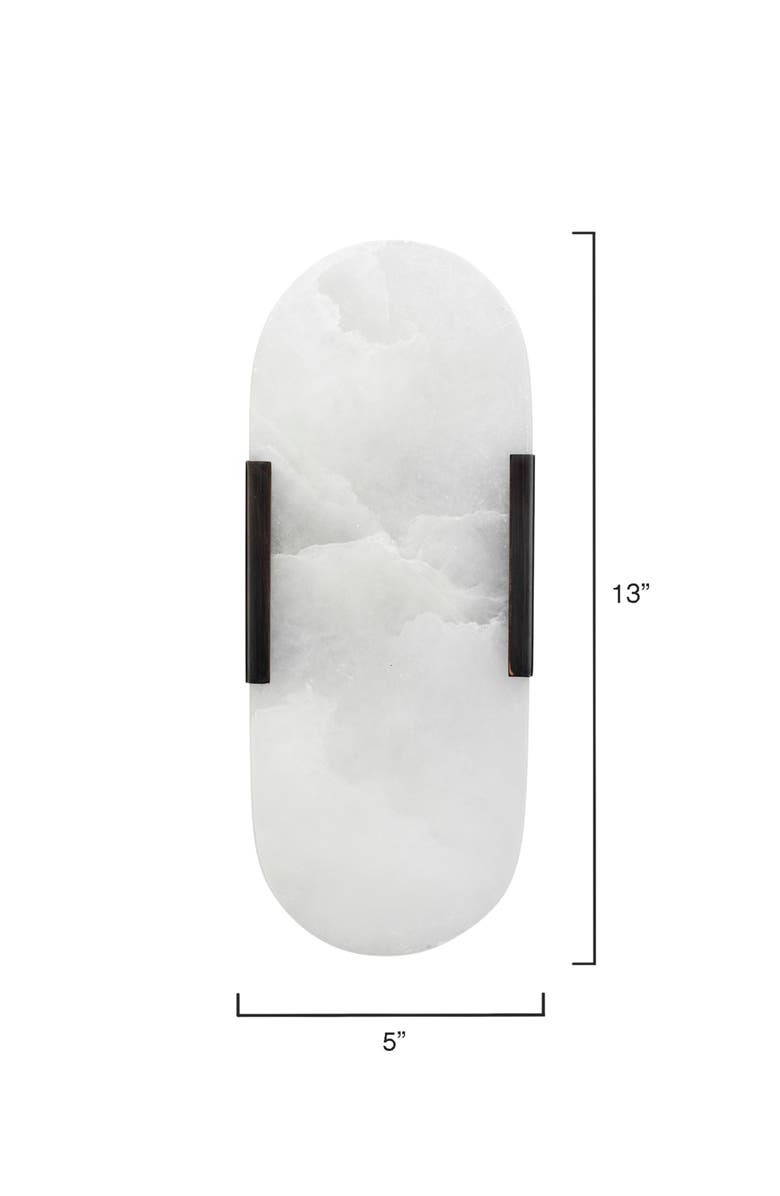 JAMIE YOUNG Delphi 2-Light Alabaster Wall Sconce, Oil Rubbed Bronze Metal, Alternate, color, Oil Rubbed Bronze