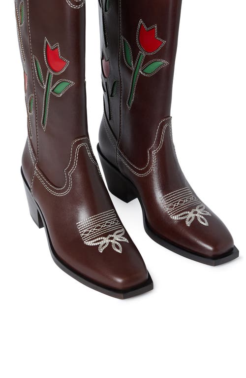 Loeffler Randall Wilder Western Boot In Brown