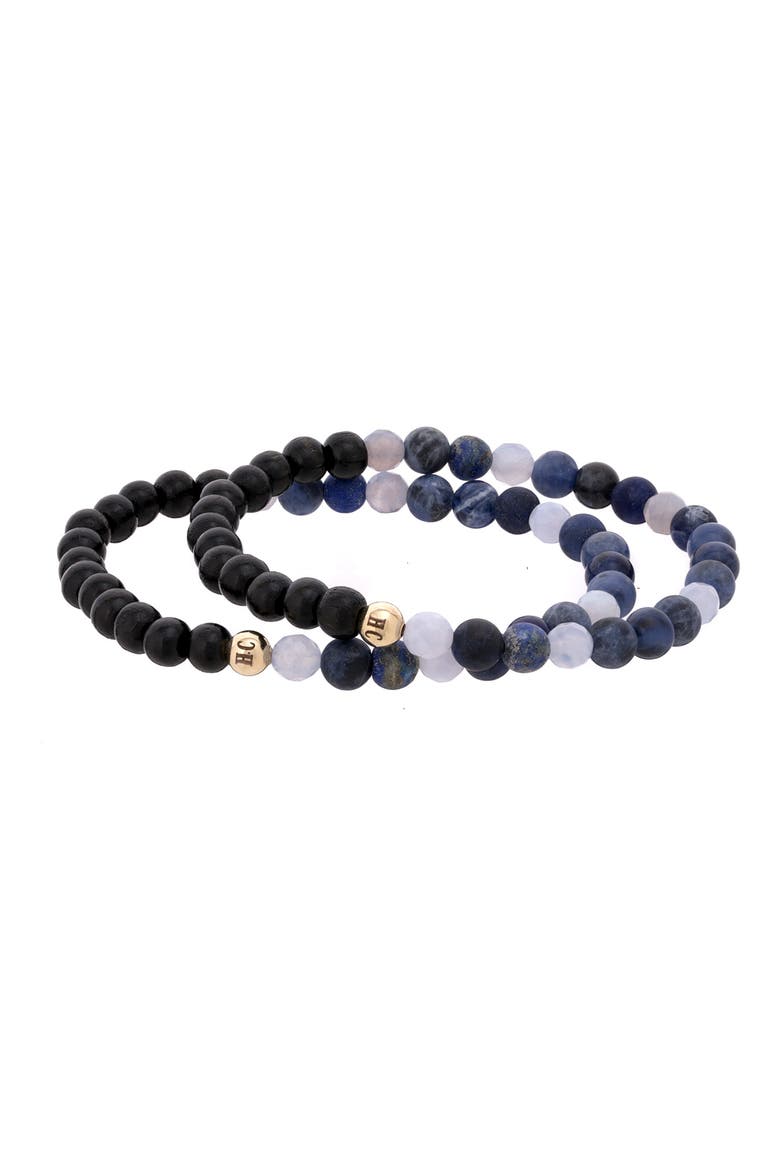 Men's N12 Express & Communicate Set of 2 Healer's Bracelets, Alternate, color, BLACK