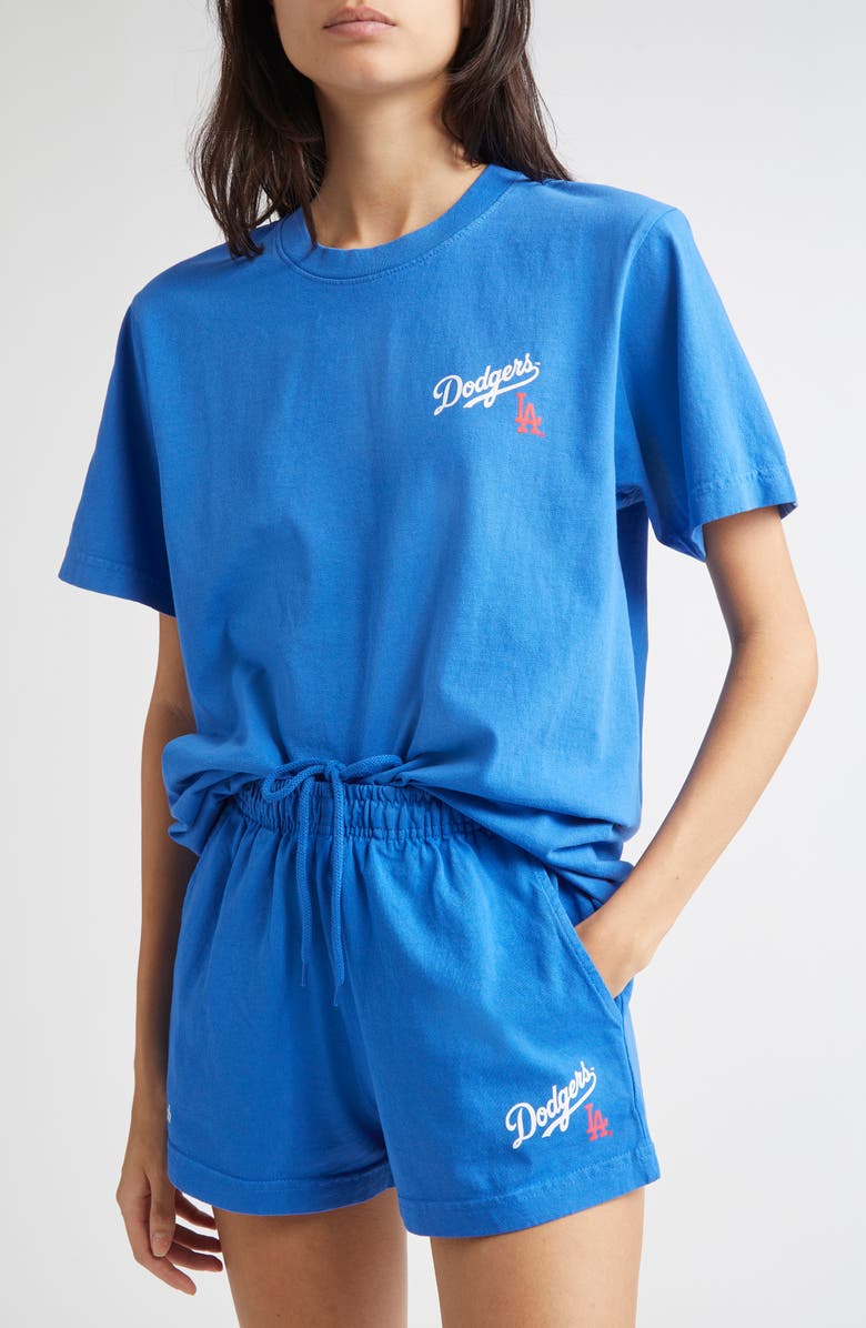 Sporty & Rich x LA Dodgers Serif Cotton T-Shirt, Alternate, color, 