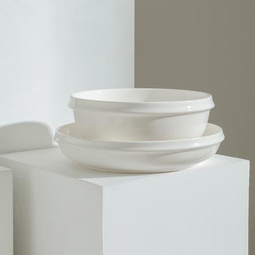 Stone Lain Verso Porcelain 4-piece Dinner Plate Set In White