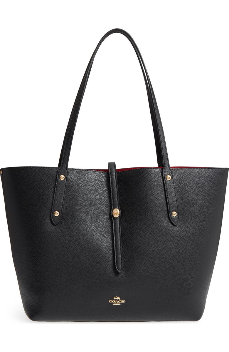 COACH Market Pebbled Leather Tote, Main, color,