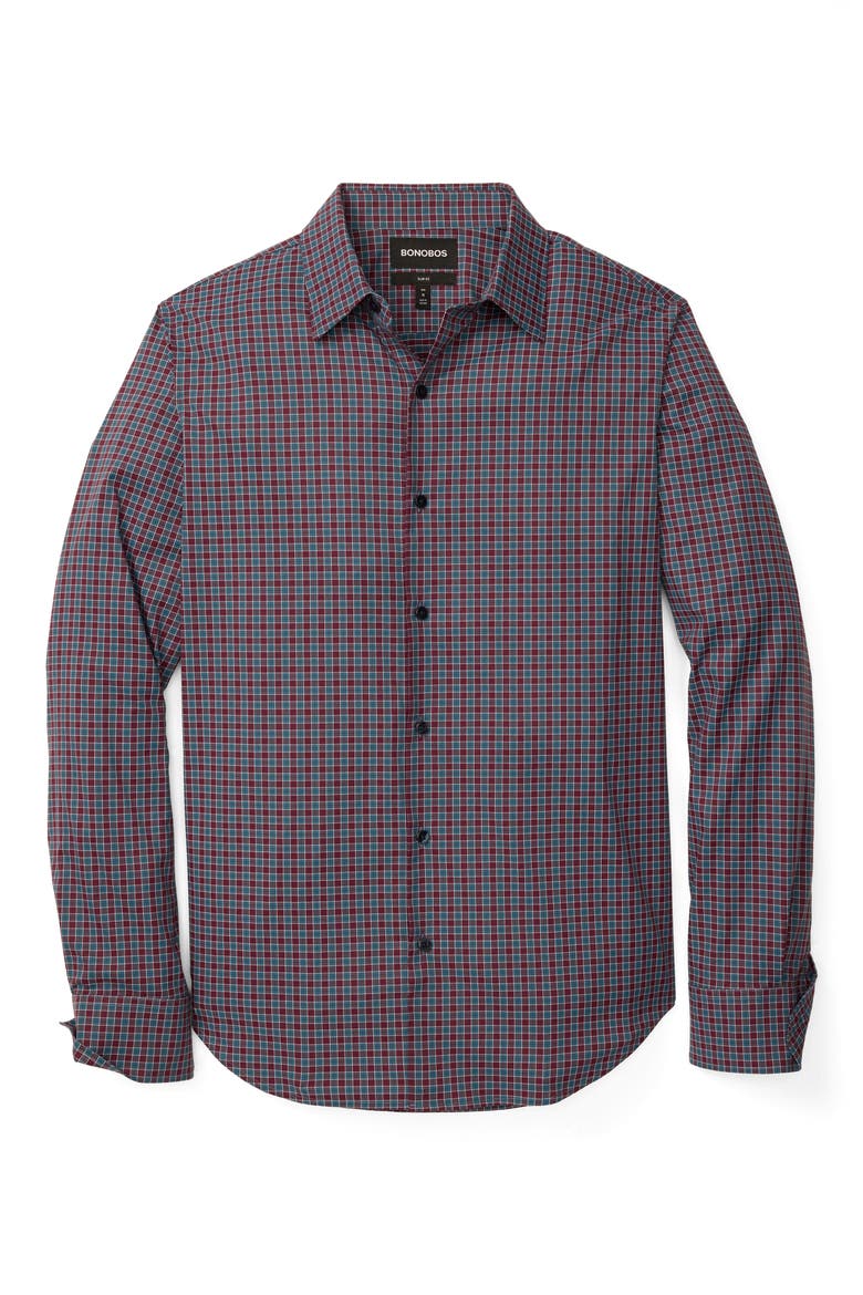 Slim Fit Tech Check Performance Button-Up Shirt, Alternate, color, INGRAM PLAID V4 C10