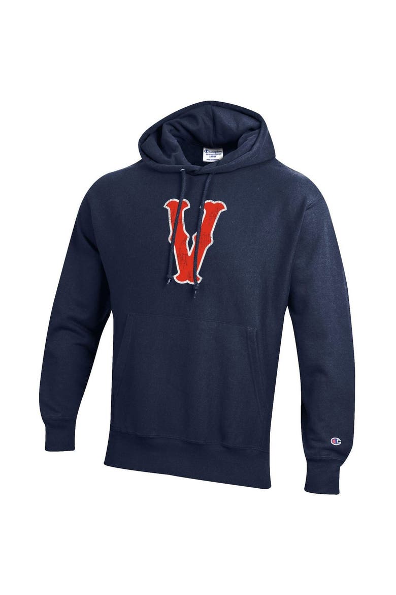 Men's Champion Navy Virginia Cavaliers Vintage Vault Logo Reverse Weave Pullover Hoodie, Alternate, color, Navy
