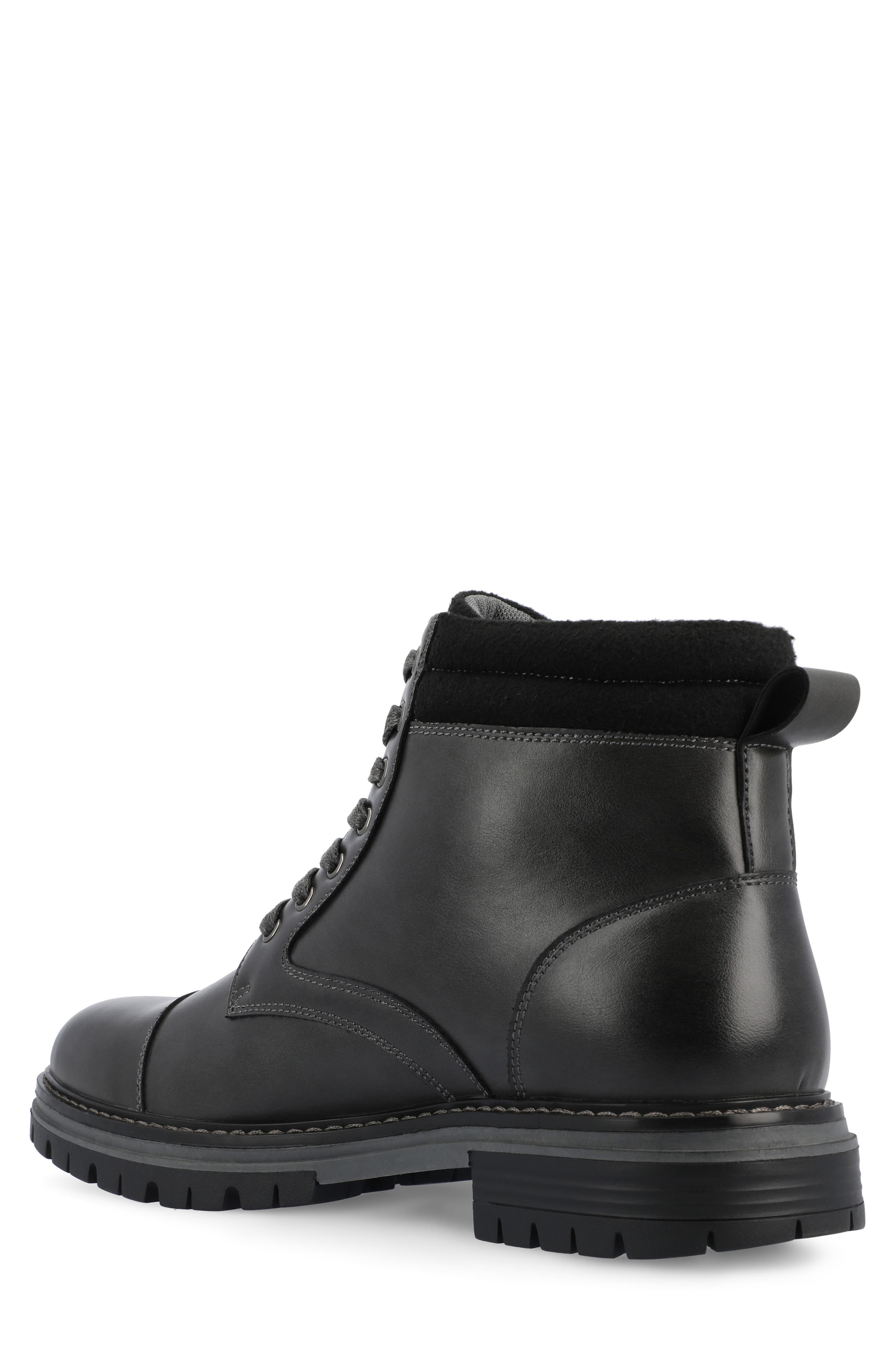 VANCE CO Fegan Cap Toe Boot, Alternate, color, Charcoal