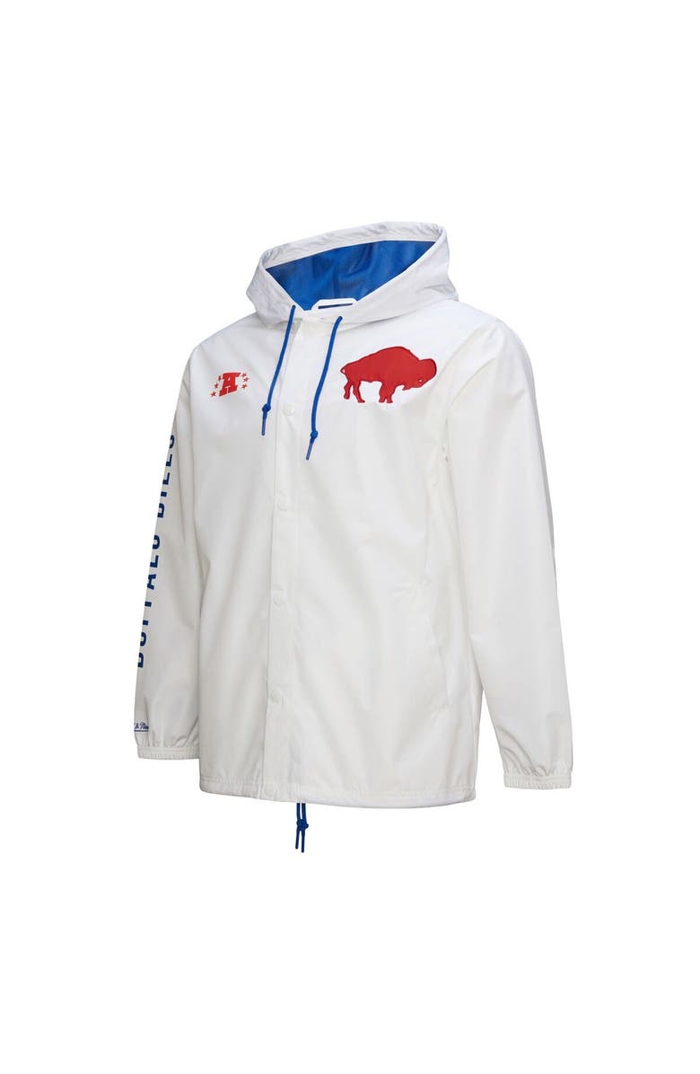 Mitchell & Ness Men's Mitchell & Ness  White Buffalo Bills Vintage Logo Coaches Full-Snap Hoodie Jacket, Alternate, color, 