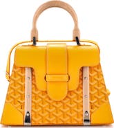 Pre-Owned Goyard Saigon Top Handle Bag Coated Canvas with Leather PM