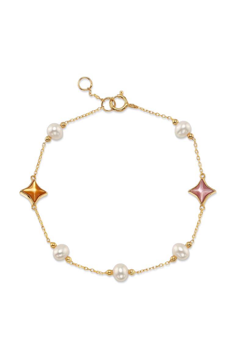 White Freshwater Pearl Anika Bracelet, Main, color, White Pearls