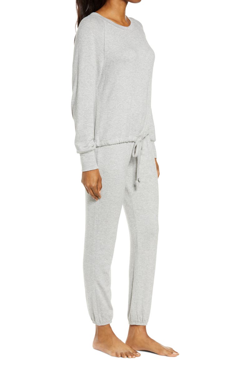 Gable Brushed Drawstring Pullover & Joggers Lounge Set, Alternate, color, GREY HEATHER