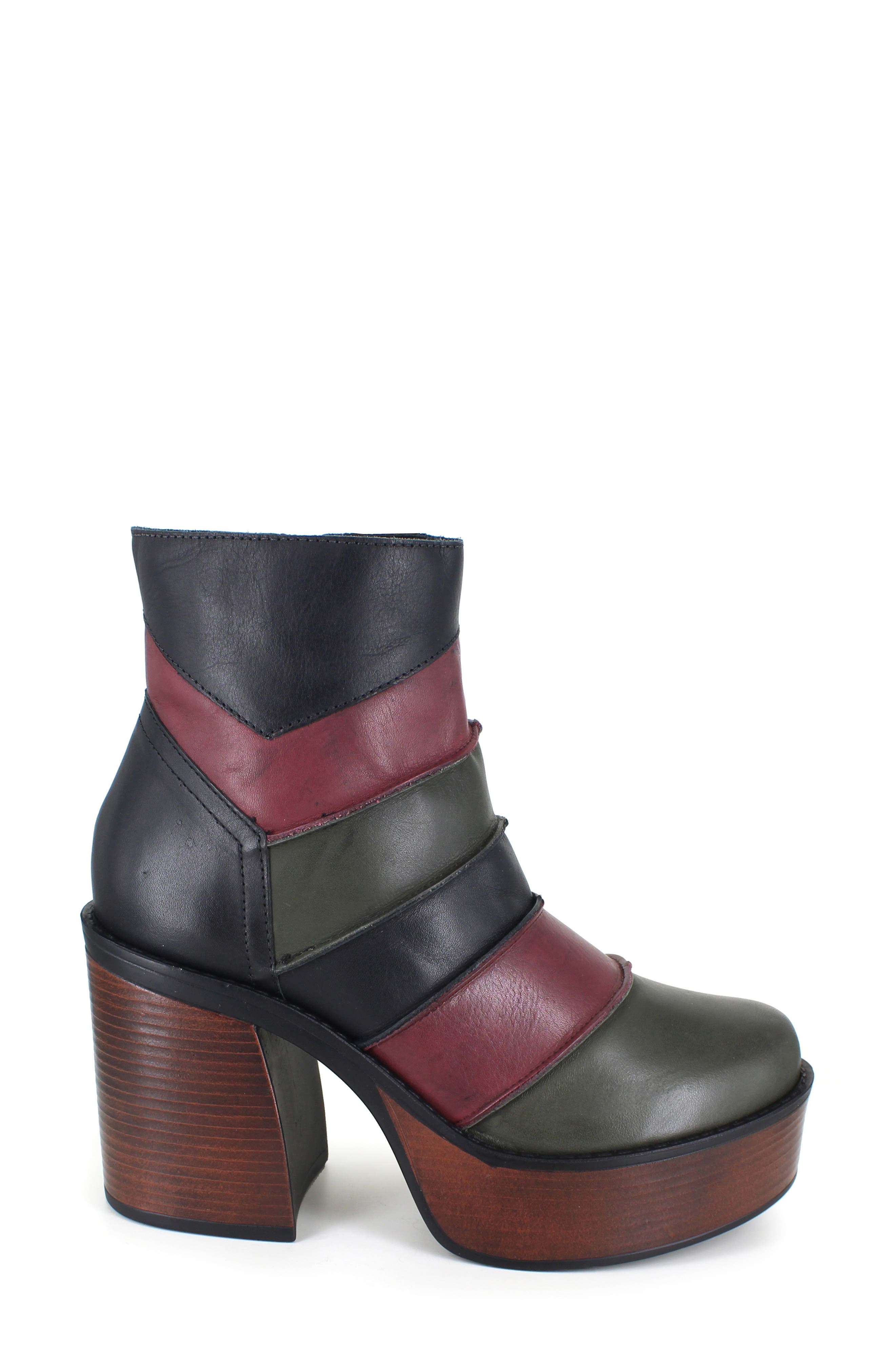 ZIGI Noa Platform Bootie, Alternate, color, Black/ Red