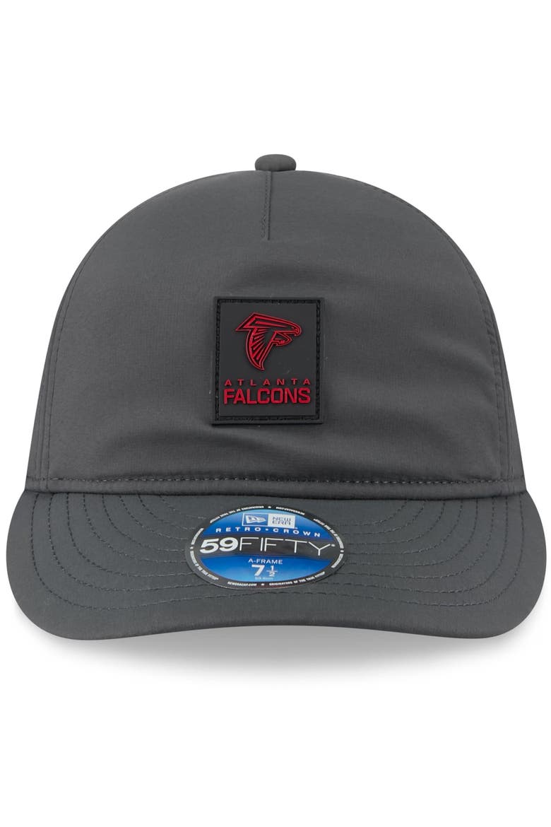 Men's New Era Charcoal Atlanta Falcons 2025 Sideline Cold Weather Retro Crown 59FIFTY Fitted Hat, Alternate, color, Charcoal