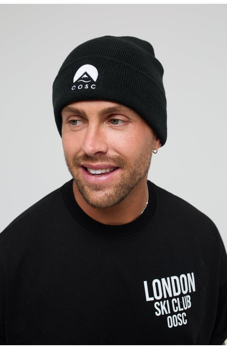 OOSC Classique Beanie - Black with White Logo, Main, color, Black With White Logo