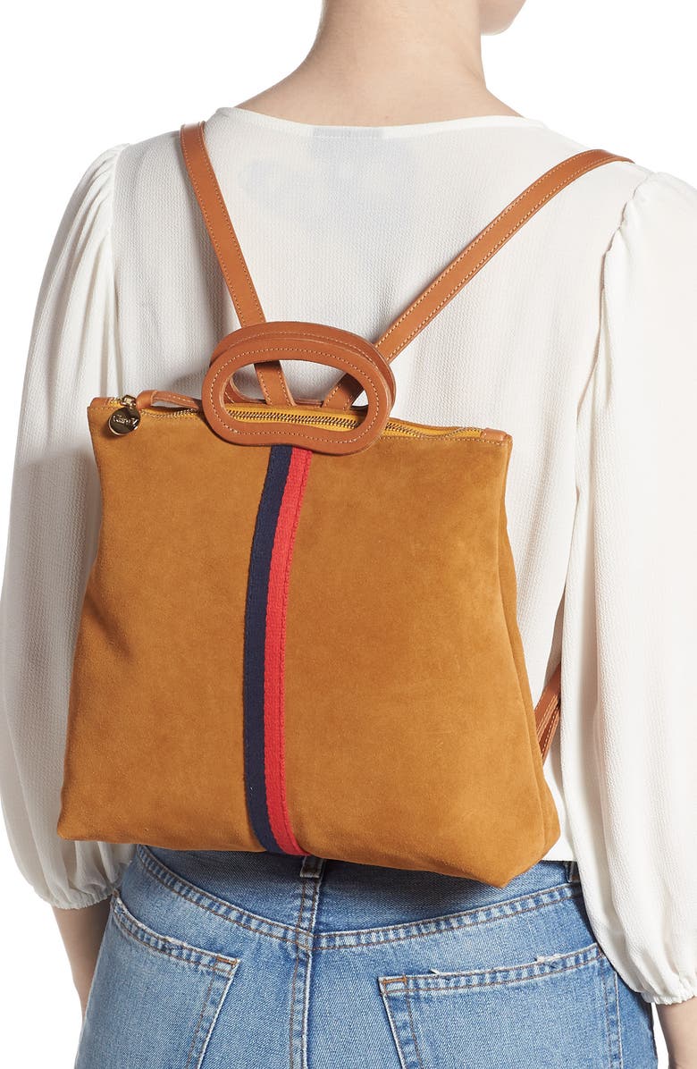 Clare V. Marcelle Suede Backpack, Alternate, color,