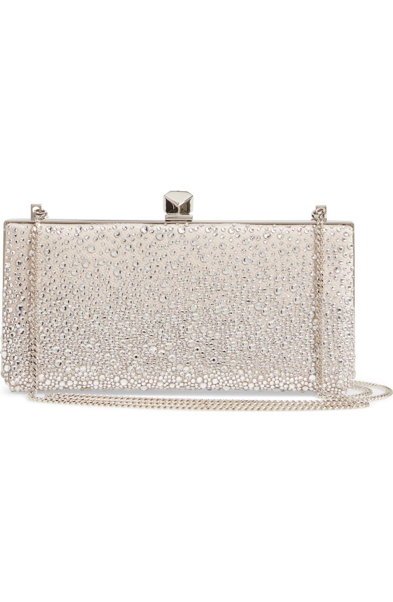 Jimmy Choo Celeste Sprinkled Crystal Mesh Frame Clutch, Alternate, color,