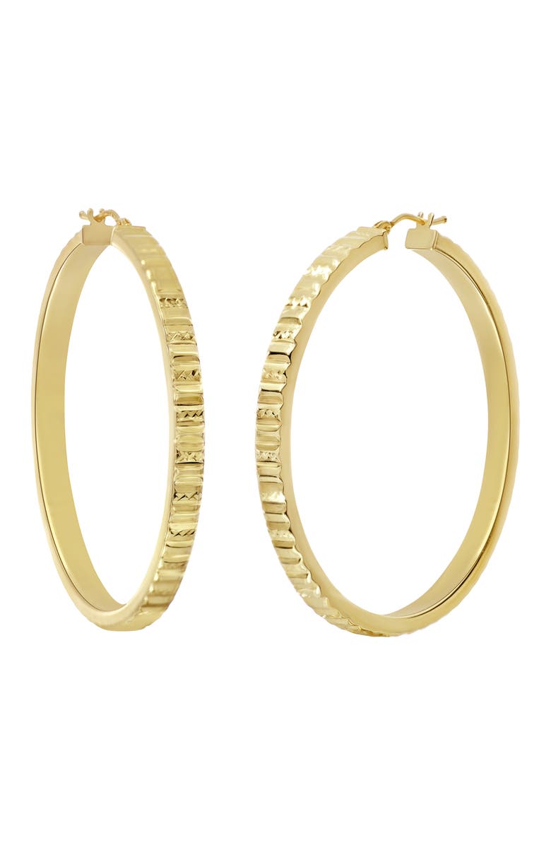 Bony Levy 14K Gold Textured Hoop Earrings, Main, color, 14K Yellow Gold